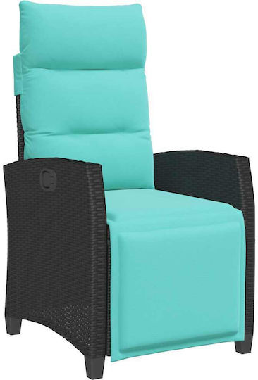 Gartenstühle Rattan Schwarze mit Kissen