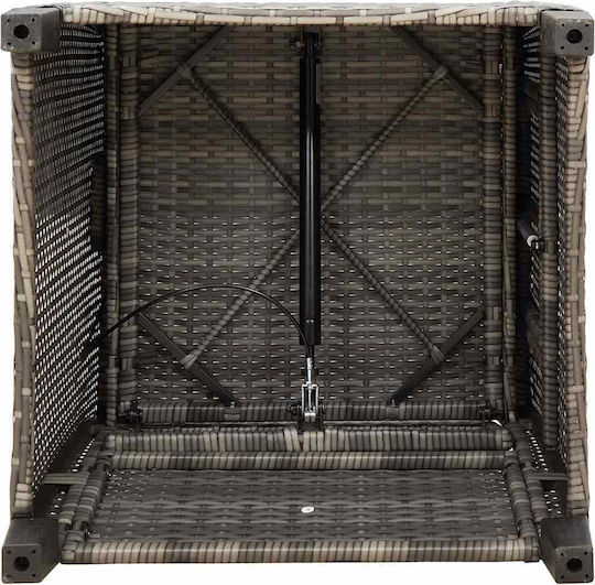 vidaXL Outdoor Rattan Armchair Gray with Cushion 30x25cm