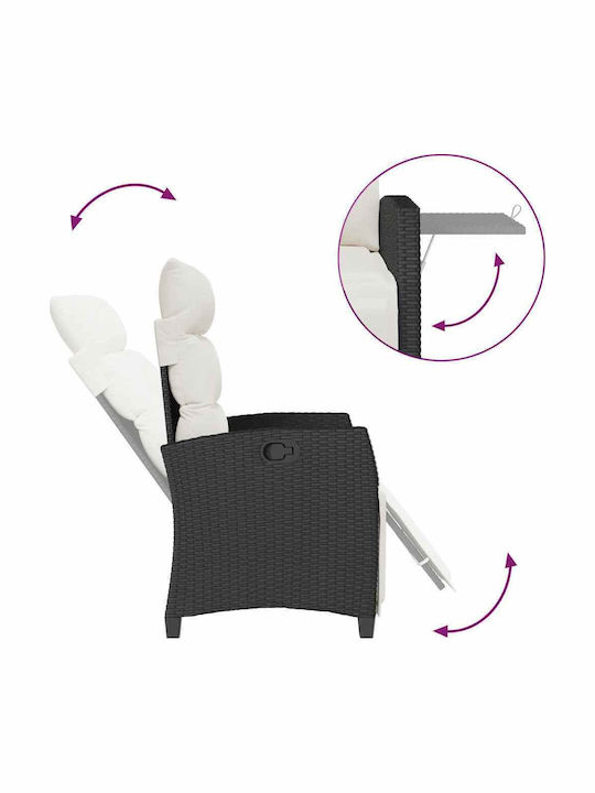 Gartenstühle Rattan Schwarze mit Kissen