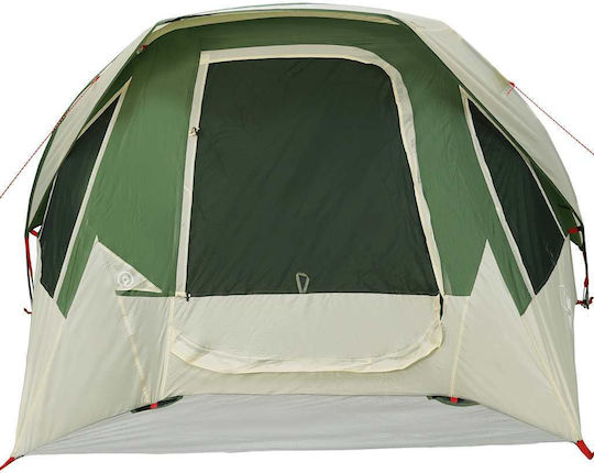 vidaXL Camping Tent Pop Up Green For 6 People