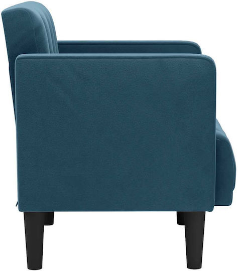 Sessel Aus Samt Blau 70.5x67x74.5cm
