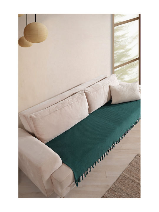SteweHome Ριχτάρι Πολυθρόνας Πλεκτό 115x201εκ. Πράσινο
