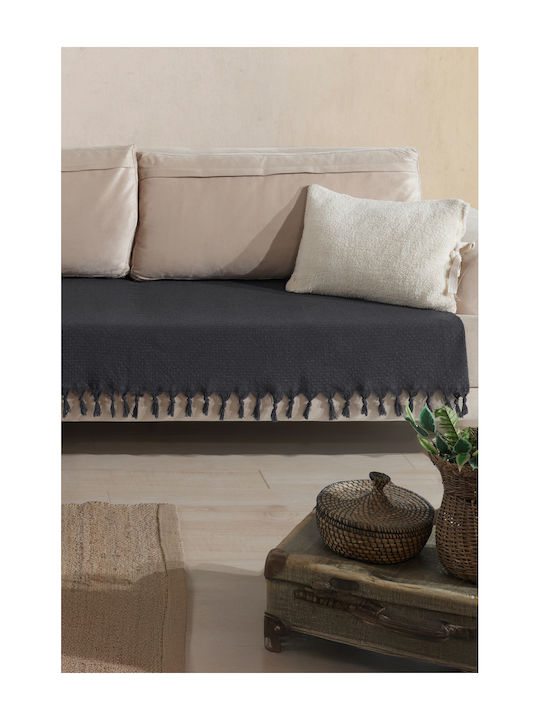 SteweHome Ριχτάρι Πολυθρόνας Πλεκτό 115x201εκ. Γκρι