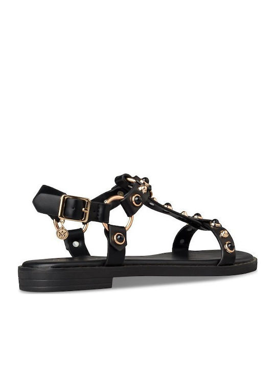 Flache Sandalen Für Damen Schwarz