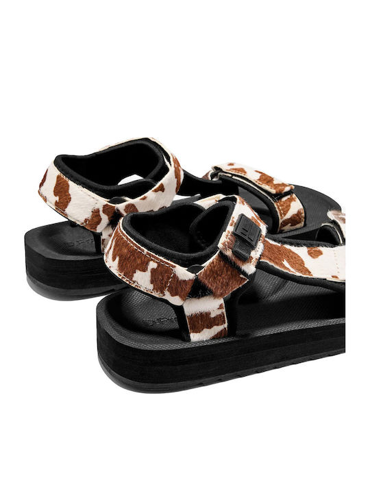 Leather Women's Sandals Brown