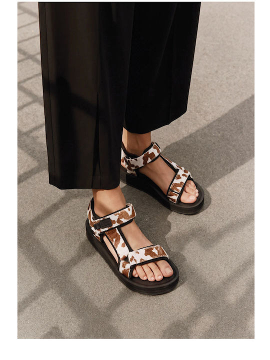 Leather Women's Sandals Brown