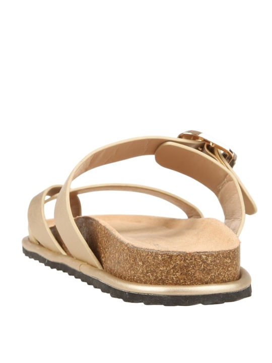 Women's Flat Sandals Gold