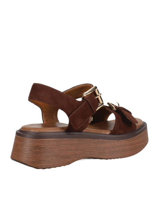 Γυναικεία Σανδάλια Flatforms Καφέ