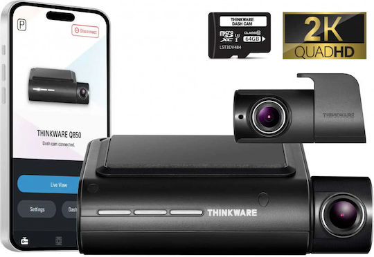 Thinkware Q850 Set Cameră DVR Auto 1440P Wi-Fi, GPS și Cameră Marsarier