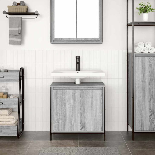 vidaXL Bathroom Vanity Unit Without Sink M60xD34.5xH60cm Gray