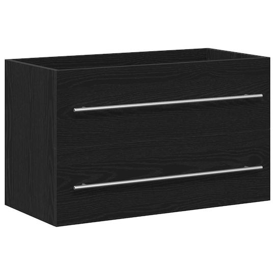 vidaXL Πάγκος χωρίς Νιπτήρα Μ80xΒ38.5xΥ48cm Black Oak