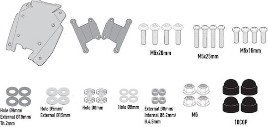 Kappa Windshield Kit Kawasaki Z900 25-26 A4137ak