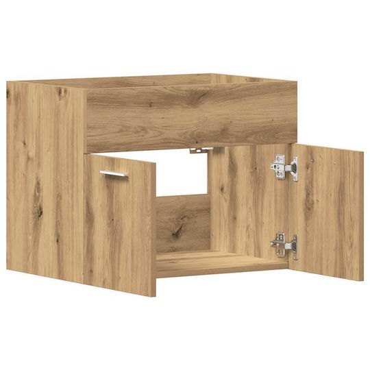 vidaXL Плот Без Мивка 60x38.5x46cm Артисан Дъб