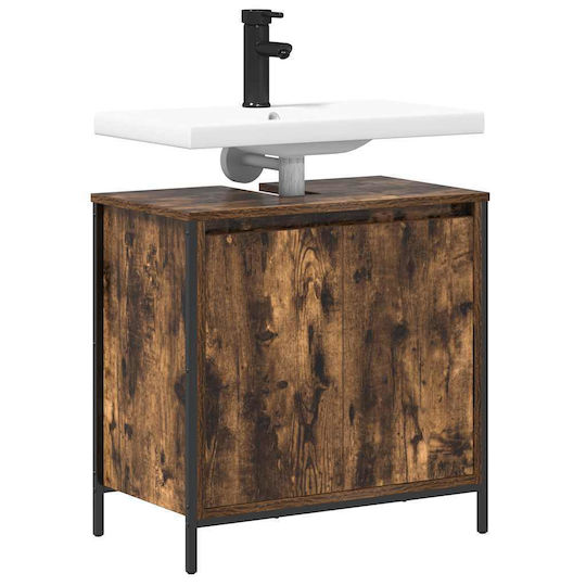 vidaXL Bathroom Vanity Unit Without Sink M60xD34.5xH60cm Smoked Oak