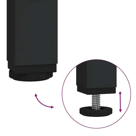 vidaXL Badezimmer Waschtisch-Einheit Ohne Waschbecken Mit Spiegel M60xB34.5xH60cm Schwarze Eiche
