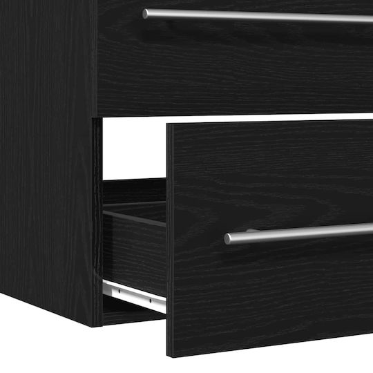 vidaXL Pangă Fără Lavoar M100xA38.5xÎ48cm Stejar Negru