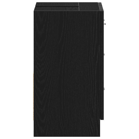 vidaXL Плот Без Мивка 63x30x54см Черен Дъб