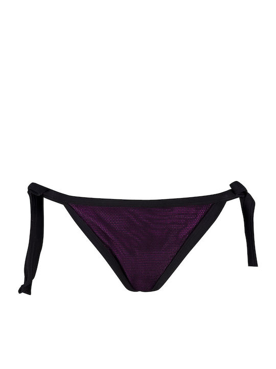 Bikini Slip Cu Șnururi Mov