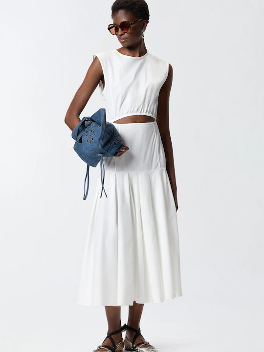 Summer Midi Dress Wht