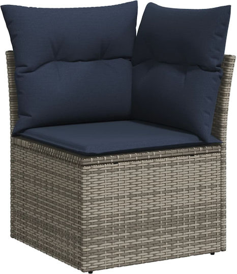 vidaXL Garden & Outdoor Furniture Set Living Room 7 Pieces Gray with Pillows