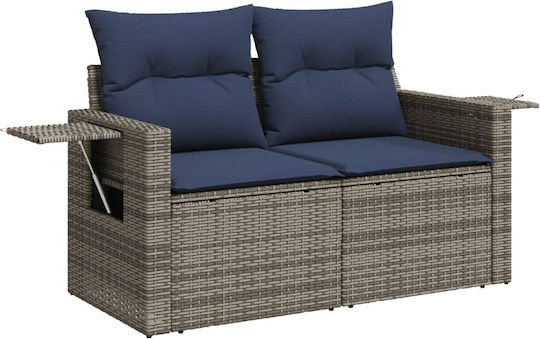 vidaXL Garden & Outdoor Furniture Set Living Room 7 Pieces Gray with Pillows