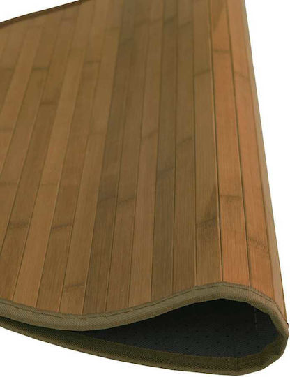 vidaXL Αντιολισθητικό Χαλί Στρογγυλό Καφέ Φ60cm