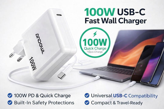 Andowl Universal Φορτιστής Laptop 100W