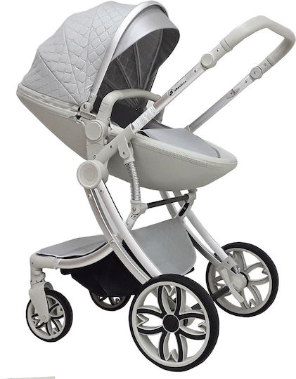 Beboulino Aiolos Adjustable 3 in 1 Baby Stroller Suitable for Newborn Light Grey