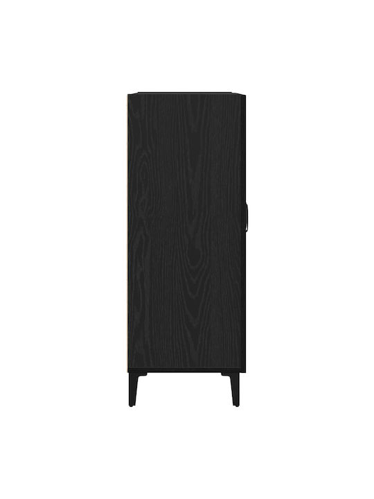 Metal Sideboard Black Oak 69.5x34x90cm