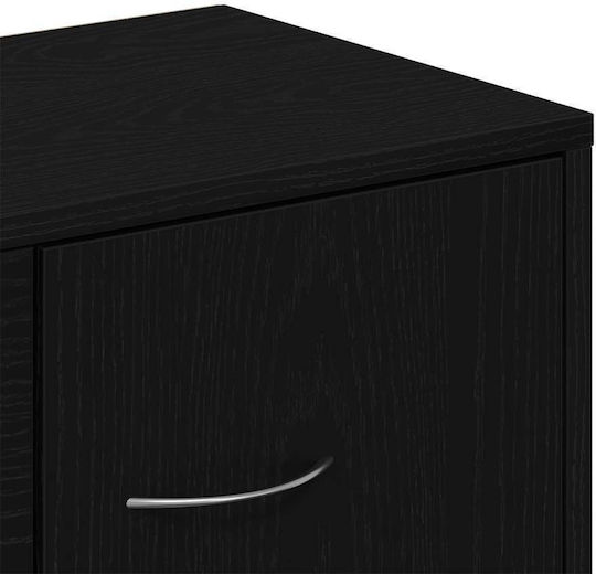 Μπουφές Ξύλινος Μαύρος Δρυς 60x30x75cm