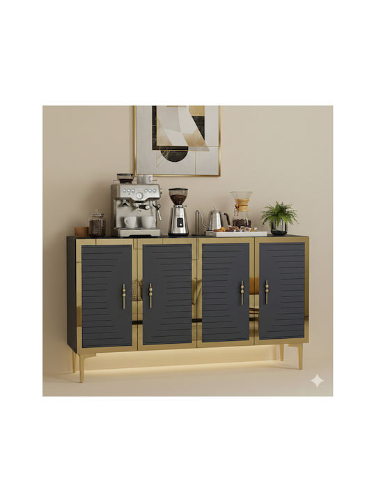 Sideboard aus Metall Weiß 120x32x75cm