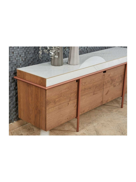 Μπουφές Arron από Μέταλλο Olive-grey 170x45x77cm