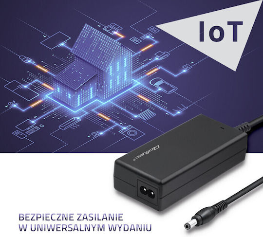 Qoltec AC ADAPTER Универсален Зарядно за лаптоп 27W 12V 2.25Спецификация без Кабел за Захранване