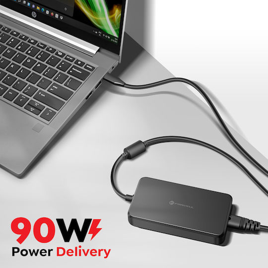 Forcell Universal Φορτιστής Laptop 90W 5V 5A χωρίς Καλώδιο Τροφοδοσίας