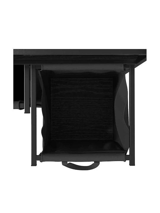 vidaXL Laundry Basket Fabric Black