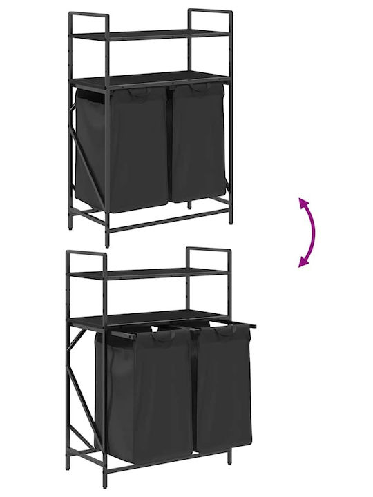 vidaXL Laundry Basket Fabric Black