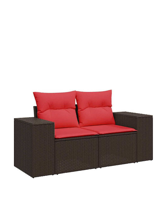 Outdoor Corner Sofa Rattan With Cushions 55x62x69cm