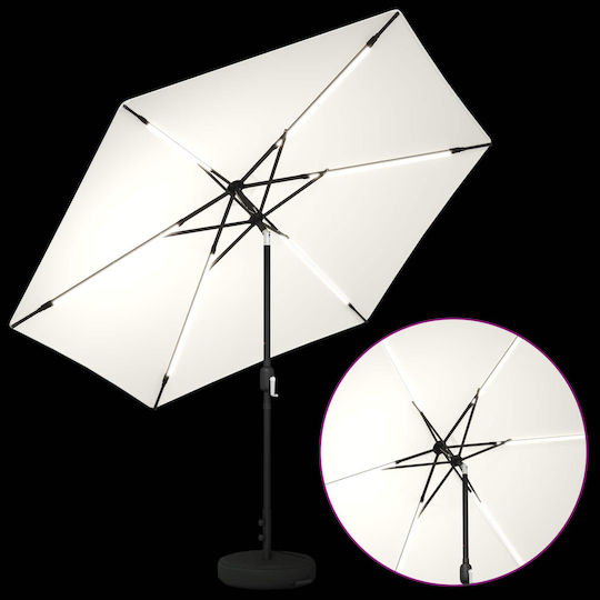 Umbrelă De Aluminiu Bej 3x3xÎnălțime 2.35m