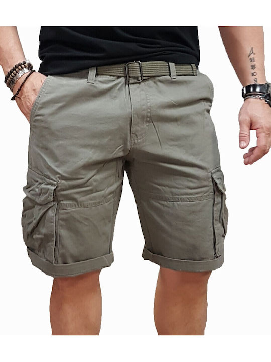 Herren Cargo Shorts Greige Grün