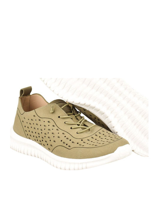 Γυναικεία Ανατομικά Sneakers Λαδί