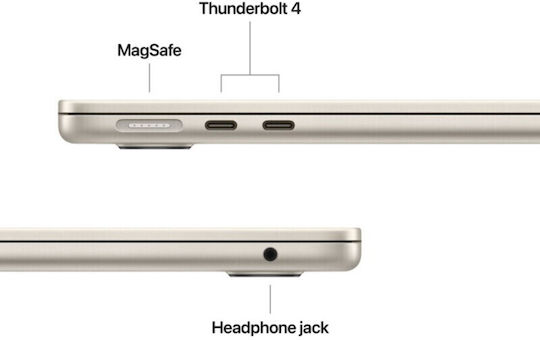 Apple MacBook Air 13.6" IPS Retina Display (M5-10-Core/16GB/512GB SSD/8-Core GPU) with 40W Charger Starlight (English US Keyboard)