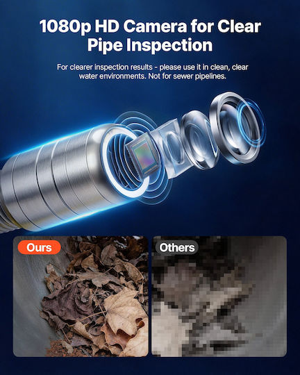 Vevor Endoscope Camera Wi-Fi for Mobile with 50m Cable