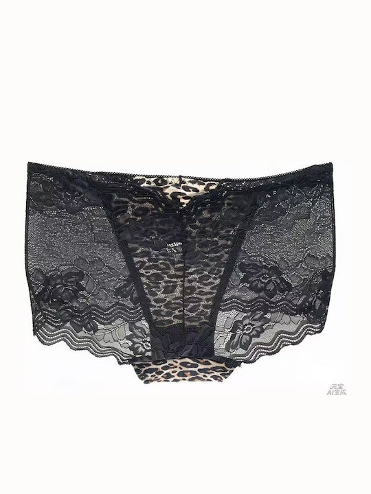 Hoch tailliert Damen Brasilien mit Spitze Schwarz