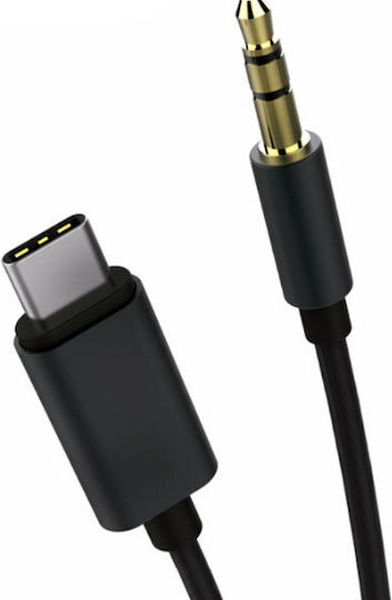 Powertech USB 2.0 Cable USB-C Male - 3.5mm Black 1m CAB-UC017