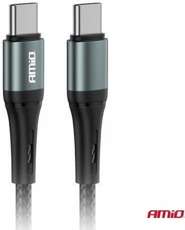 AMiO USB 2.0 Cable USB-C male - USB-C 60W Black 1m (03914)