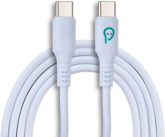 Spacer Cablu De Date și Încărcare Power Pentru Smartphone Usb Type-C M La Usb Type-C M Ambalaj Pungă Pvc 1.8m Alb "spdc-typec-typec-pvc-w-1.8" Ștampilă Verde 0.08 Lei