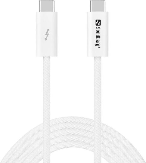 Sandberg USB 2.0 Kabel USB-C männlich - USB-C 240W PD Weiß 2m 136-57