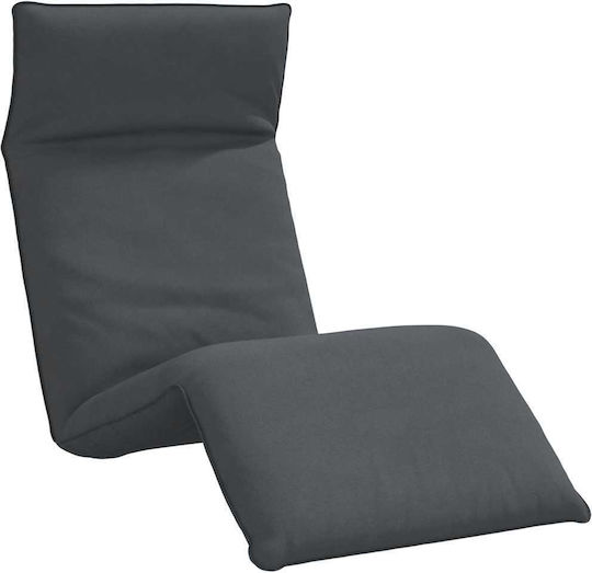 vidaXL Oxford Gray Foldable Metallic Beach Sunbed 175x54cm