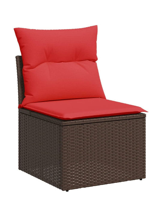 Outdoor Corner Sofa Rattan with Cushions 62x62x69cm