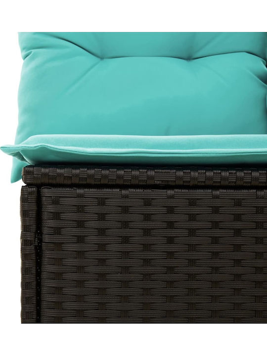 Outdoor Corner Rattan Sofa With Cushions 62x62x69cm